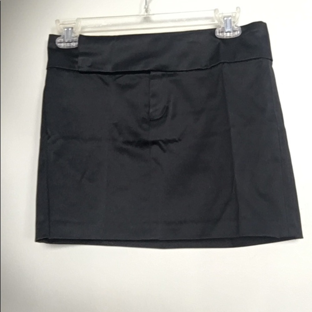 Skirt! EUC Satin Black Mini Skirt SZ 1